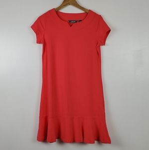 Lands End pink shift dress, short sleeved XSP